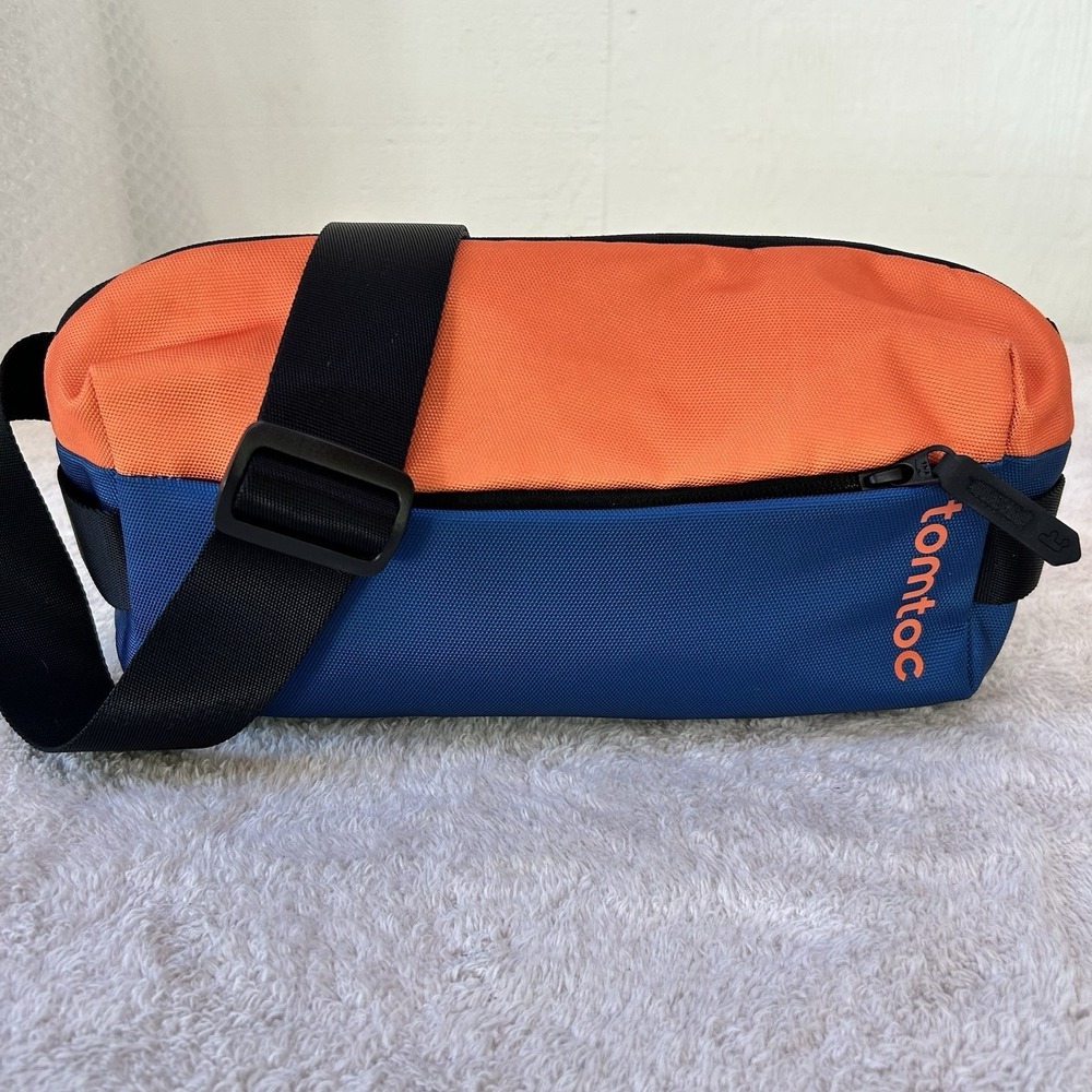 Tomtoc T21 3L Explorer EDC Sling Bag Compact Crossbody Bag Orange/Blue NWOT